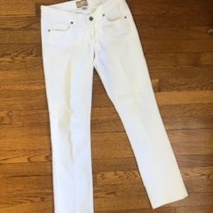 Paige Blue Heights Skinny White Denim Jeans